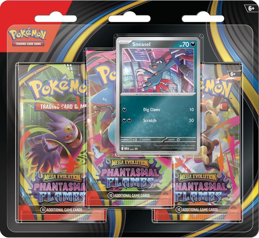 MEGA EVOLUCION LLAMARADAS FANTASMALES 3 PACKS BLISTER (ESPAÑOL)