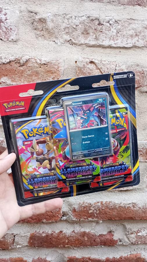 MEGA EVOLUCION LLAMARADAS FANTASMALES 3 PACKS BLISTER (ESPAÑOL)