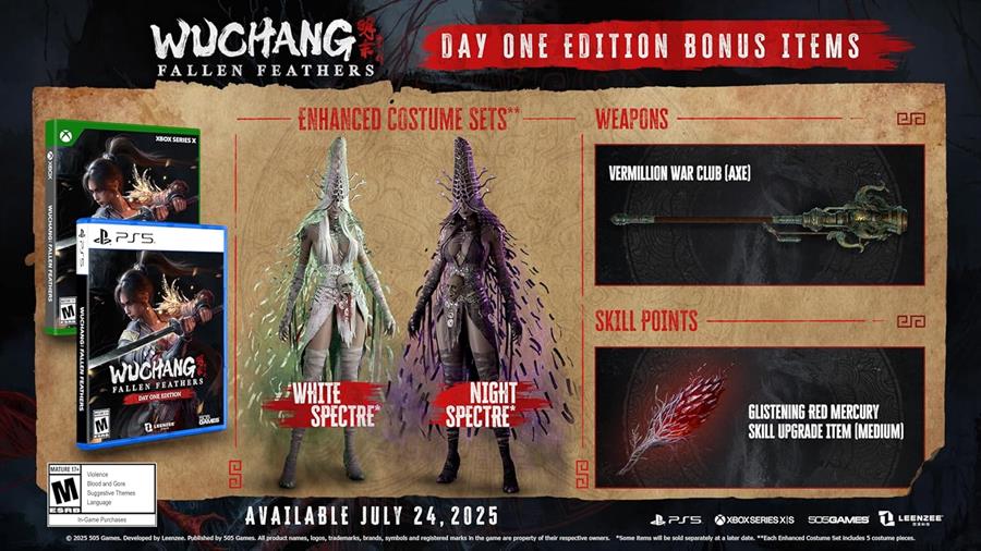 WUCHANG: THE FALLEN FEATHERS DAY ONE EDITION	PS5 FISICO SELLADO